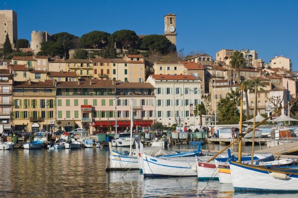 Boats in harbour on luxury yacht charter France