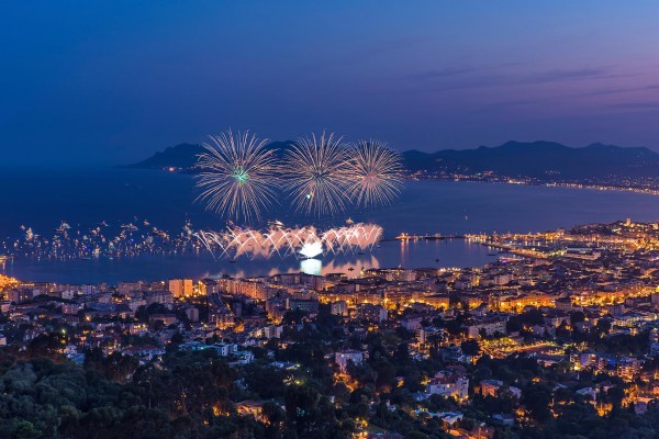 Bastille Day fireworks on luxury yacht charter France