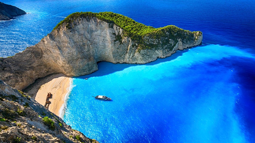 Zakynthos beach on luxury yacht charter Greece