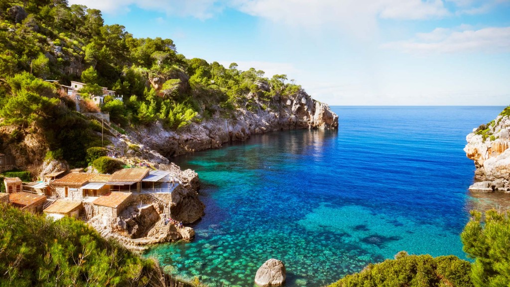 Coastline on luxury yacht charter Spain