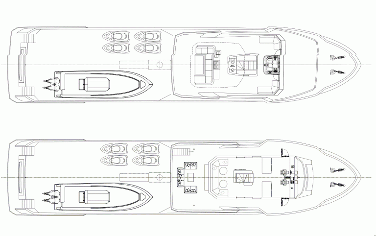 Deck Plan M/Y OMBRA 37 Yacht for Sale
