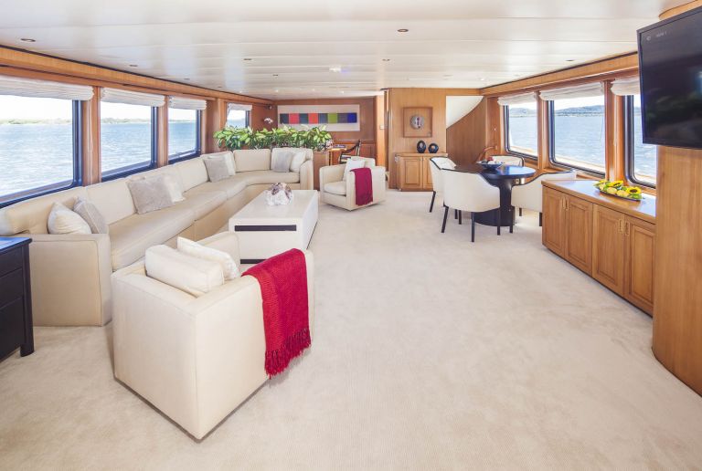 MY Silent World II yacht for sale main saloon