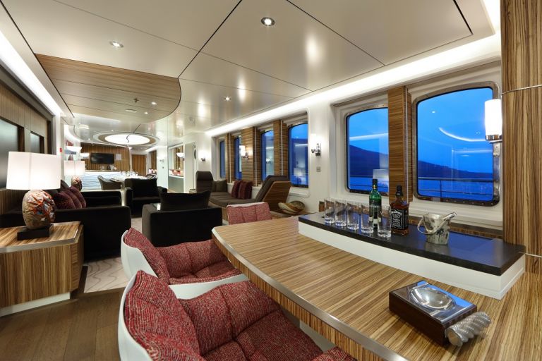 M/Y Yersin Charter sushi bar