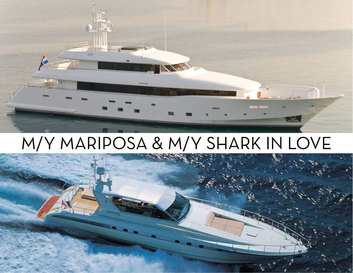 M/Y MARIPOSA & M/Y SHARK IN LOVE join the sales fleet!